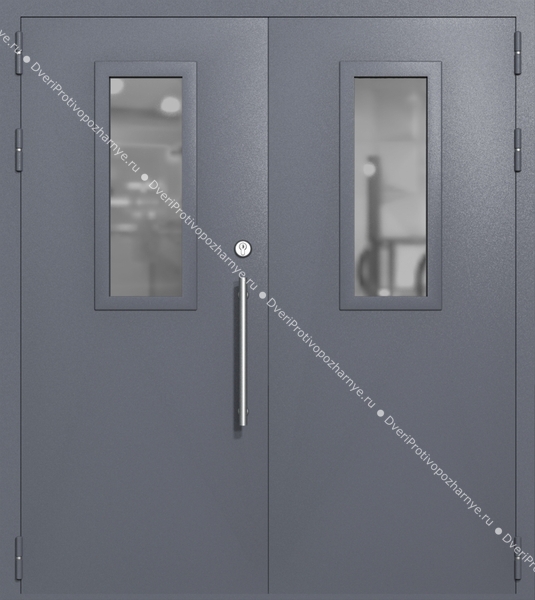 Двупольная техническая дверь со стеклами 700x300 (цвет темно-серый RAL 7015) Двупольная техническая дверь со стеклами 700x300 (цвет темно-серый RAL 7015)