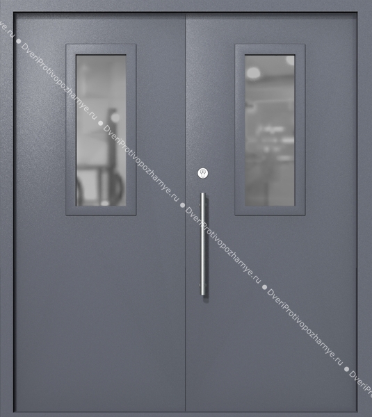 Двупольная техническая дверь со стеклами 700x300 (цвет темно-серый RAL 7015) Двупольная техническая дверь со стеклами 700x300 (цвет темно-серый RAL 7015)