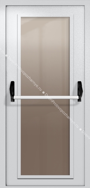 Однопольная дверь eiw-60 с максимальным стеклом и ручкой «антипаника» (цвет светло-серый RAL 7047) Однопольная дверь eiw-60 с максимальным стеклом и ручкой «антипаника» (цвет светло-серый RAL 7047)