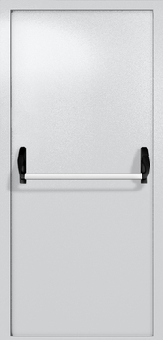 Однопольная глухая дверь ei-60 с ручкой «антипаника» (цвет светло-серый RAL 7047)