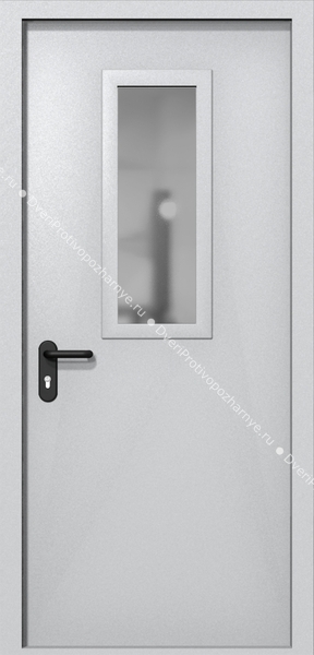 Однопольная дверь ei-60 со стеклом 700x300 (цвет светло-серый RAL 7047) Однопольная дверь ei-60 со стеклом 700x300 (цвет светло-серый RAL 7047)