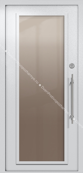 Однопольная техническая дверь с максимальным стеклом (цвет светло-серый RAL 7047)