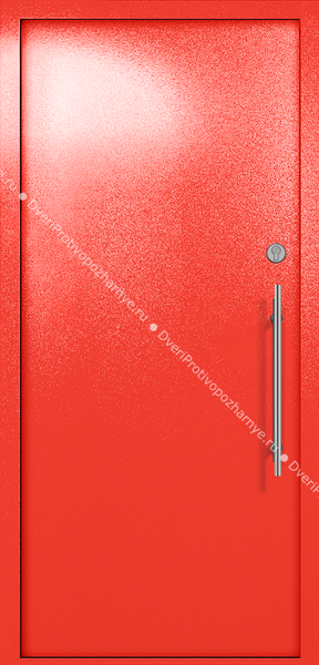Однопольная глухая техническая дверь (цвет красный RAL 3020) Однопольная глухая техническая дверь (цвет красный RAL 3020)