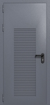 Однопольная глухая техническая дверь с вентиляцией (цвет темно-серый RAL 7015)
