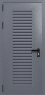 Однопольная глухая техническая дверь с вентиляцией (цвет темно-серый RAL 7015)