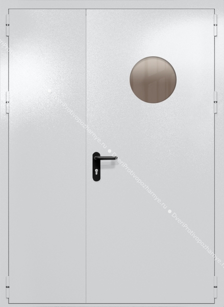 Полуторапольная дверь ei-60 с круглым стеклом (цвет светло-серый RAL 7047) Полуторапольная дверь ei-60 с круглым стеклом (цвет светло-серый RAL 7047)