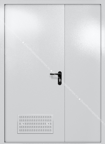 Полуторапольная глухая дверь ei-60 с вентиляцией (цвет светло-серый RAL 7047) Полуторапольная глухая дверь ei-60 с вентиляцией (цвет светло-серый RAL 7047)