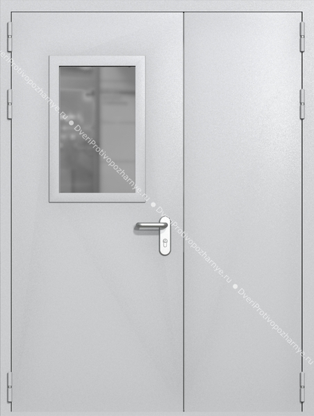 Полуторапольная дверь ei-60 со стеклом 600x400 и ручками хром (цвет светло-серый RAL 7047) Полуторапольная дверь ei-60 со стеклом 600x400 и ручками хром (цвет светло-серый RAL 7047)