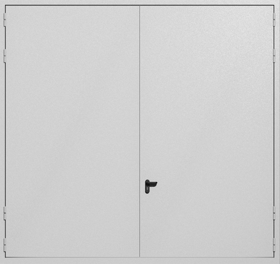 Распашные крупногабаритные ворота ei-60 (цвет светло-серый RAL 7047)